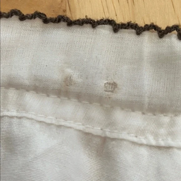 J. Jill White Cotton Skirt Button Embellishment - Picture 12 of 12